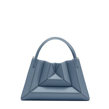 土耳其 Mlouye 當代色塊 漸變色系肩背皮革包 愛琴海藍