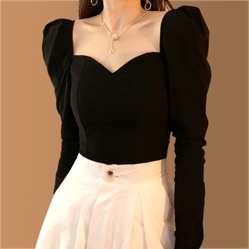 秋冬黑色打底衫女長袖t恤春秋衣外穿上衣短款內搭ins潮年新款