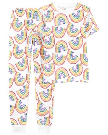 Adult 2-Piece Rainbow 100% Snug Fit Cotton PJs