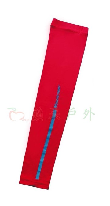 【【蘋果戶外】】山林 11K99-37 紅色中性款 抗UV冰涼反光防曬袖套 單車袖套 機車袖套 Mountneer