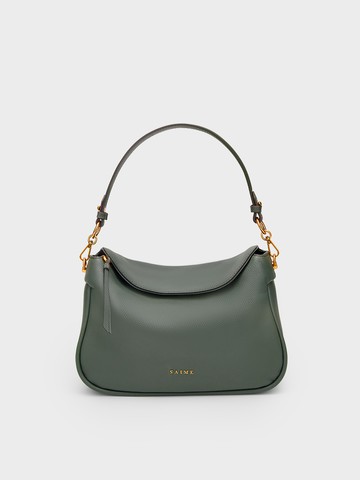 S'AIME Prime 2WAY頭層真皮拉鍊軟包(M)