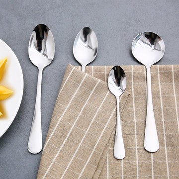 勺子精致不銹鋼長柄湯匙咖啡長勺長柄調羹勺學生攪拌勺湯勺飯勺