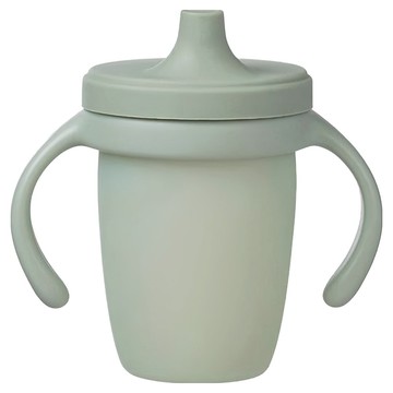 b.box 矽膠鴨嘴杯 莫蘭迪綠 寶寶學飲杯 安全無毒 訓練杯  1個  240ml