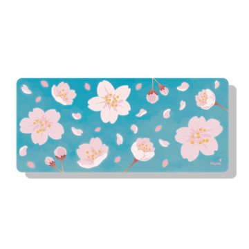 【Humi 落櫻繽紛 滑鼠墊_天空藍】櫻花桌墊/辦公桌墊/ 辦公室小物