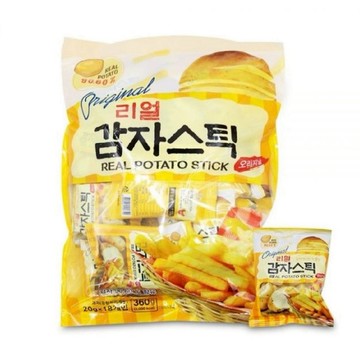 韓國🇰🇷Real Potato Stick 原味薯條 20g x 18入 | 鹽味純馬鈴薯製成 | 酥脆不油膩