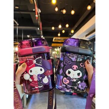 三麗鷗庫洛米水杯兒童女孩吸管杯小學生水壺上學專用雙倉雙飲杯子
