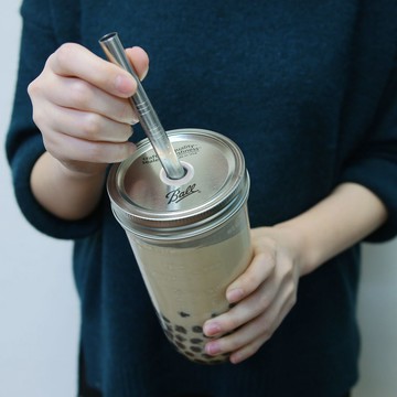 美國 Ball 梅森罐 波霸奶茶手搖飲料杯 24oz寬口 環保杯 隨行杯