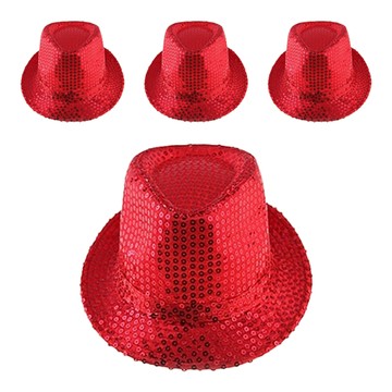 PARTY 09 亮片紳士帽  紅色  4個