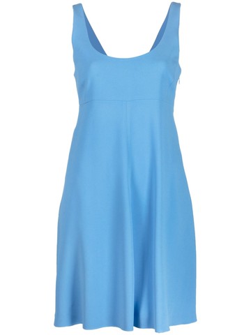 Emporio Armani - U-neck sleeveless short dress - women - Viscose/Spandex/Elastane/Acetate/Polyester - 44 - Blue