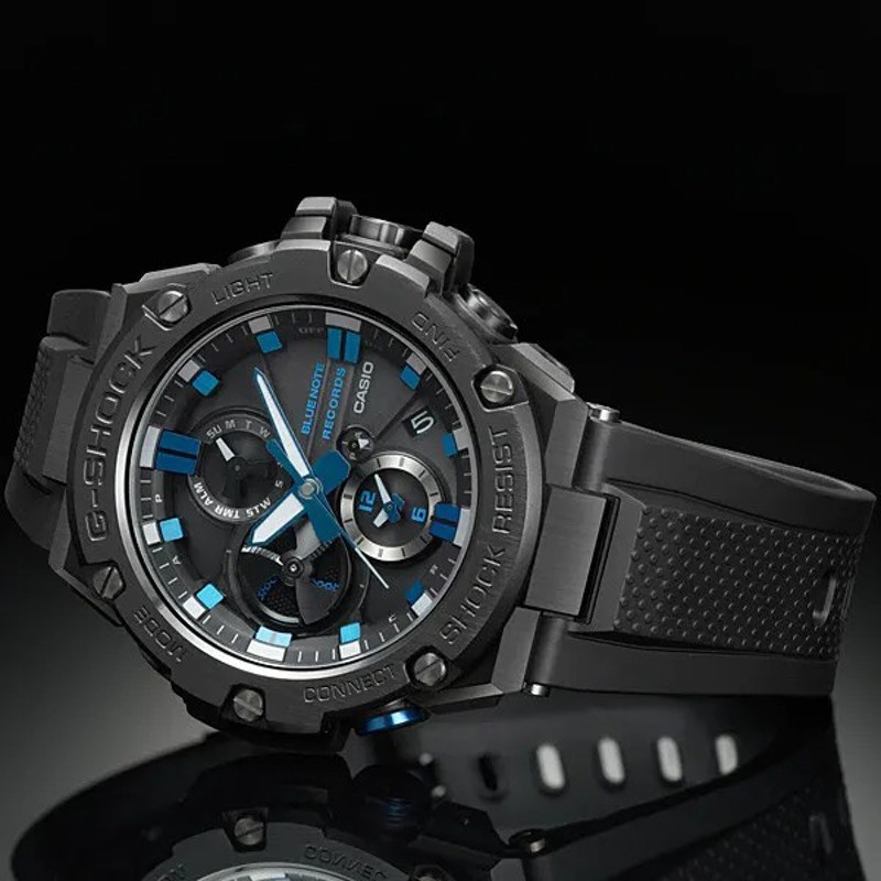 G-SHOCK GST-B100BNR-1A ブルーノートコラボ 限定モデル 腕時計 メンズ ソーラー ブラック ブルー G-STEEL ジーショック  カシオ 逆輸入海外モデル | LINEショッピング