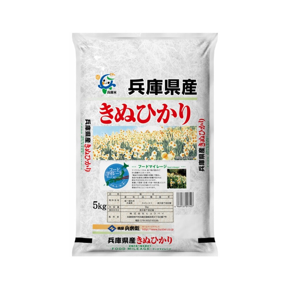  新米 令和5年産 兵庫県産 キヌヒカリ 5kg 単一原料米 きぬひかり 米 お米 白米