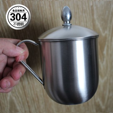 500ml特大號304不銹鋼口杯帶蓋水杯家用辦公杯子茶杯咖啡杯馬克杯