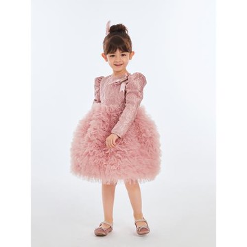 女童網紗公主裙長袖春裝童裝新款中大兒童連衣裙夏季洋氣小裙子