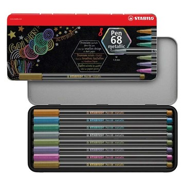 STABILO STABILO 思筆樂 樂朋68金屬色系彩色筆 鐵盒 8色/盒 ST6808/8-32