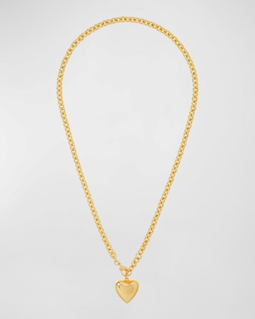 Puffy Hearts Mini Pendant Necklace