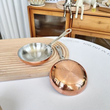 銅鍋迷你單柄煎鍋304不銹鋼平底鍋煎蛋鍋無涂層小號不粘鍋熱油鍋