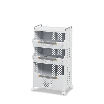 【Mr.box】特大款新式摺疊洗衣籃-附輪 3層