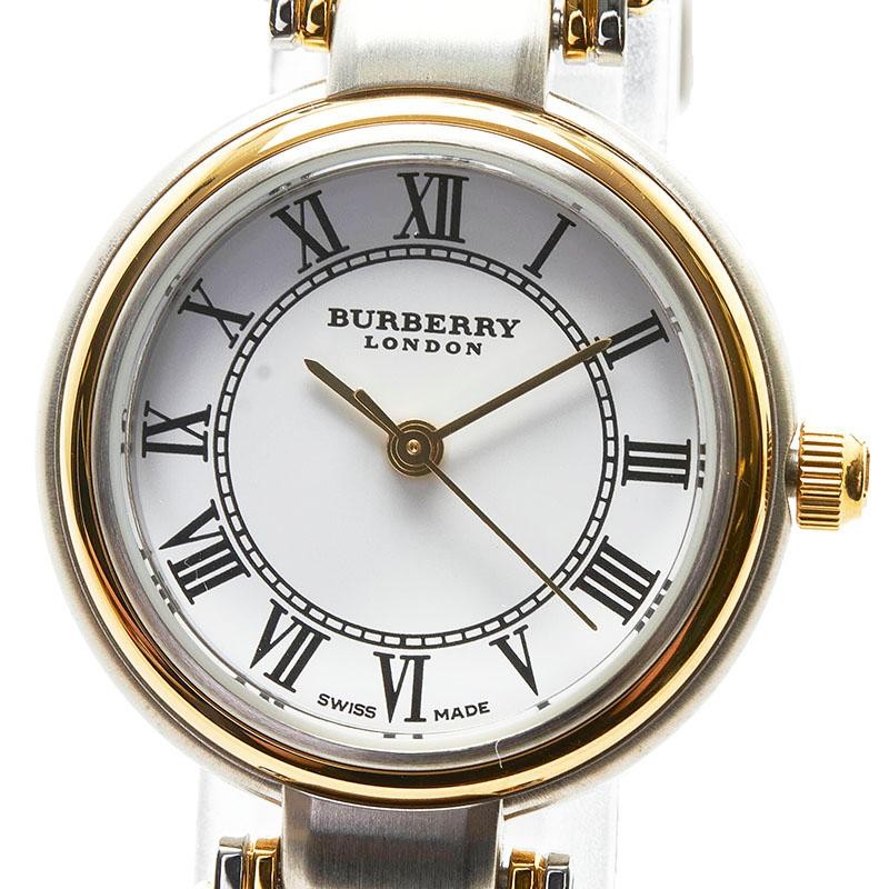 バーバリー ロンドン 腕時計 11500L クオーツ ホワイト文字盤