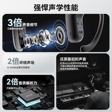 (免運)【新品】虹覓HOLME Olite全能艙開放式藍牙耳機運動掛耳不入耳OWS