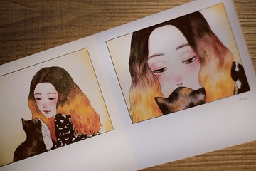 對單調過敏 正値她的過敏季 插畫卡片