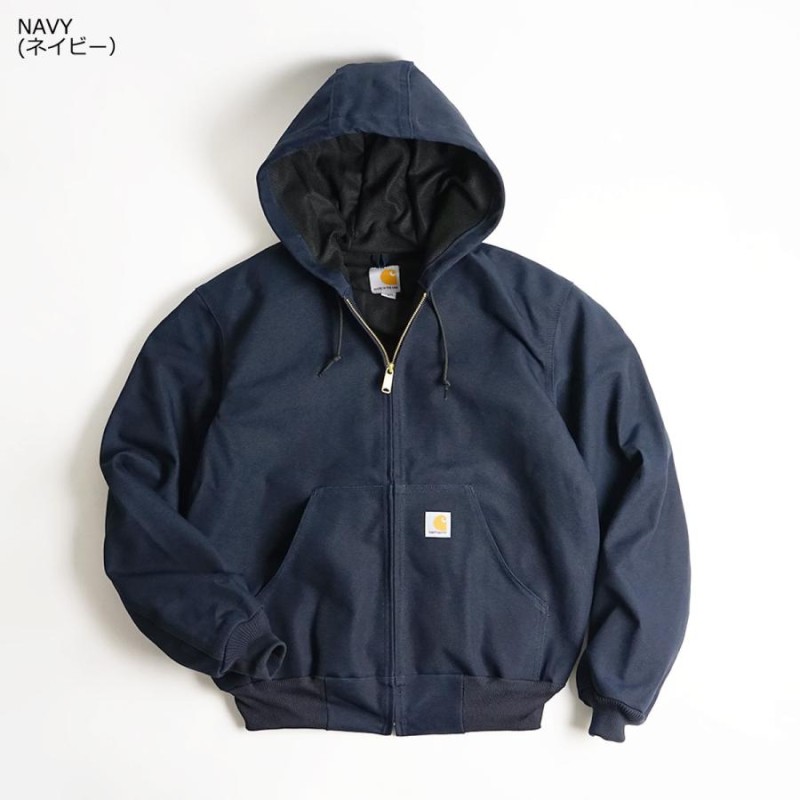 カーハート Carhartt J131 ダックアクティブジャケット ｜ サーマル裏地 パーカー メンズ Thermal-Lined Duck  Active Jacket ワークジャケット｜ブルゾン フー | LINEブランドカタログ