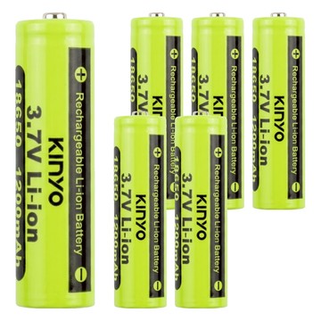 Kinyo 18650 二次鋰單電池 CB-12 33g 18 x 65mm  1入  6顆