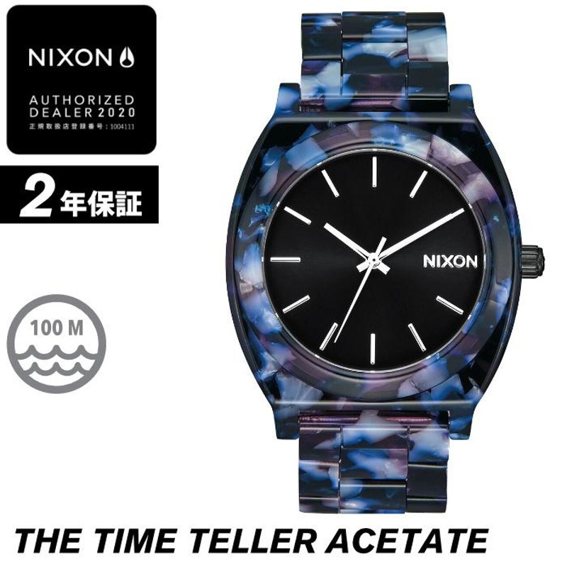 NIXON ニクソン 腕時計 THE TIME TELLER ACETATE - Black/Multi - A327-2336 タイムテラーアセテート  ブラック/マルチ アナログ時計 べっ甲 | LINEブランドカタログ