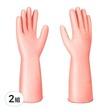 SHIMOYAMA 乳膠清潔手套號 小貨  M  粉紅色  2組