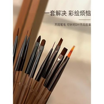 日式美甲筆刷子套沒加刷子掃掃筆雙頭建構筆光療彩繪拉線筆漸變筆