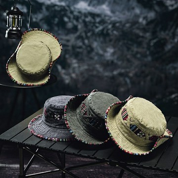 【巴黎精品】現貨+預購 防曬帽漁夫帽戶外機能釣魚帽登山透氣-刺繡純棉遮陽男女帽子4色a1je31