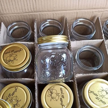 ✨可開發票#包郵鵰花款玻璃瓶密封罐蜂蜜包裝瓶果醬菜瓶子燕窩罐頭瓶帶蓋無鉛#免運