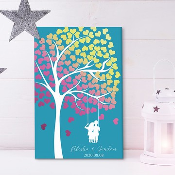 愛情鳥簽到樹 婚禮簽到 簽名簿 簽名綢 簽名樹 婚禮簽名板