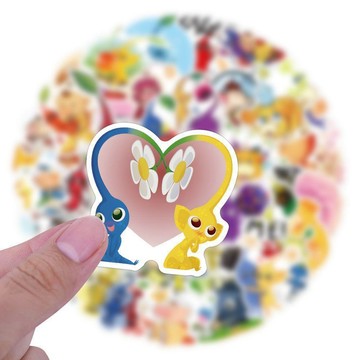 精品推薦✨皮克敏娃娃 Pikmin Bloom 紅皮克敏 搖手機神器 泡澡球 種花神器 生態瓶 可愛卡通皮克敏塗鴉貼紙