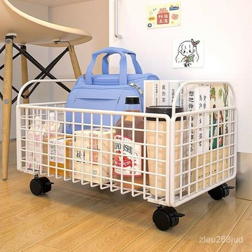 移動書架書本架鐵藝移動書本收納學生敎室收納盒書包桌麵神器桌下置物架書架書箱