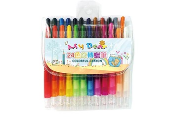 新全 MYBEAR 24色旋轉蠟筆 3B3008【APP滿額下單10%點數(單一帳號最高5000點)】1/31止