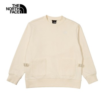 UE女款米白色長袖大學T｜8E2PQLI