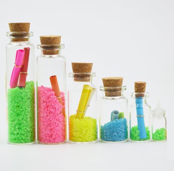 小號許愿瓶透明玻璃瓶迷你漂流瓶掛件容器星空瓶木塞圓柱瓶滿包郵