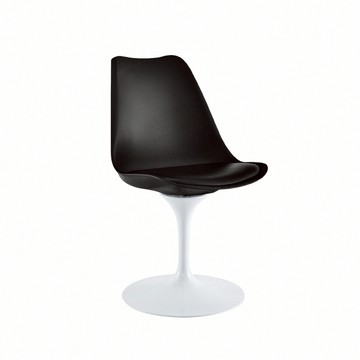 E-home Statue斯特圖雕塑造型金屬旋轉白柱椅-五色可選黑色