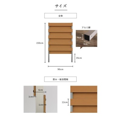 目隠し フェンス パーテーション ラティス 後付け 樹脂 目隠しフェンス