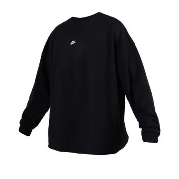 NIKE 男寬鬆長袖圓領T恤-休閒 上衣 IF0748-010 黑白