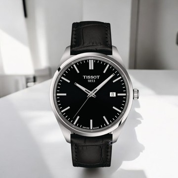 TISSOT 天梭錶 官方授權 PR 100 簡約大三針 時尚腕錶 男錶 手錶-T1504101605100/黑色 40mm