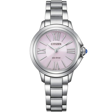 CITIZEN L系列 柔粉之韻 光動能 女錶 手錶-EM1160-58X/錶徑30.3mm