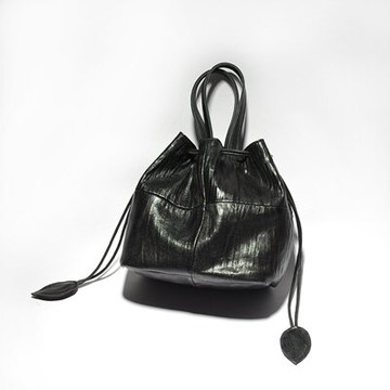 現貨+預購 真羊皮側背包真皮革單肩背包托特包手提包隨身女包包-黑色羊皮多用途水桶包73vd35【獨家進口】【米蘭精品】