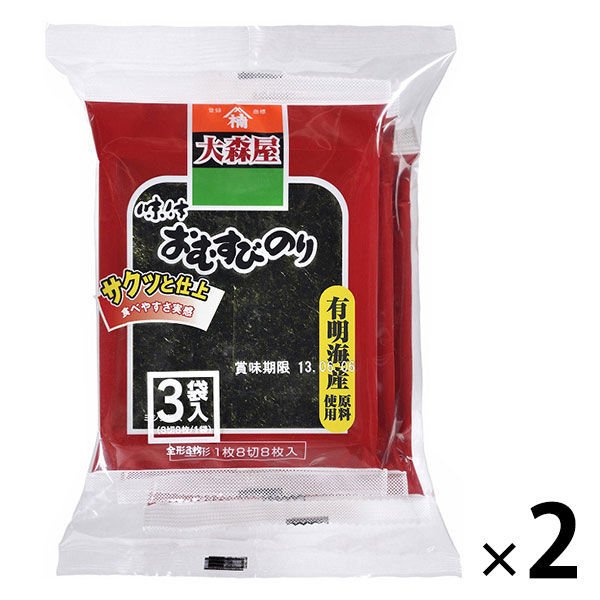 大森屋大森屋 おむすびのり3袋サクッと仕上げ 2個