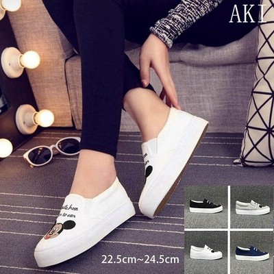 スニーカーレディーススリッポンスニーカー 痛くない 夏 秋 スリッポン ローカット スニーカー 厚底 年新作 キャンバス 通販 Lineポイント最大get Lineショッピング