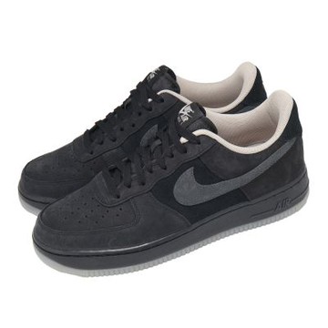 Nike 休閒鞋 Air Force 1 07 男鞋 黑 灰 AF1 麂皮 果凍底 IQ9791-001