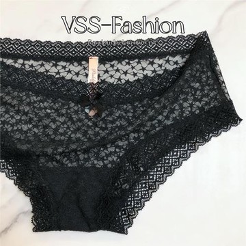 VS女純欲內褲女士原單工廠pink girl無痕蕾絲舒適透氣性感三角褲
