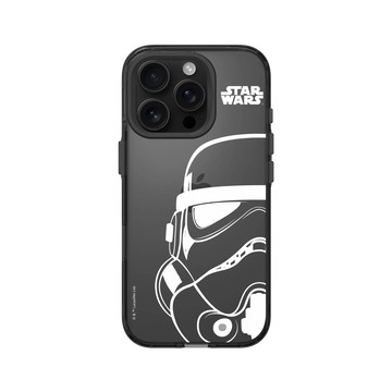iPhone 16 Pro Clear (相機按鈕) 酷墨灰 - 迪士尼-星際大戰 Star Wars - 星際大戰 – 風暴兵白線條