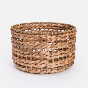 艾禮思手工編織海草收納籃 水葫蘆圓形