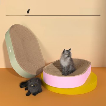 得酷橢圓形貓抓板窩磨爪器貓爪板貓窩特大號橢圓型貓抓板貓咪用品